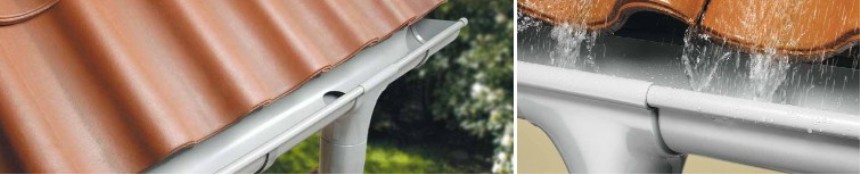 Halbrunde Dachrinne RG 100-150 grau