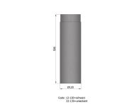 TermaTech Rauchrohr, L=500mm, Ø120mm, schwarz (12-130)