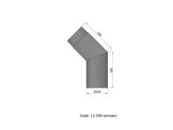 TermaTech Rauchrohrbogen 45°, Ø120mm (12-240)