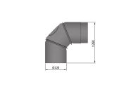 TermaTech Verstellbarer Bogen 3-teilig, Ø120mm (12-260)