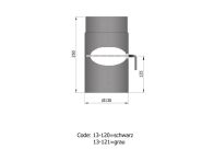 TermaTech Rauchrohr, L=250mm, Ø130mm, schwarz (13-120)