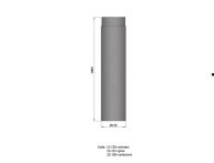 TermaTech Rauchrohr, L=1000mm, Ø130mm, schwarz (13-150)