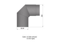 TermaTech Rauchrohrbogen Ø130mm 90° (13-250)