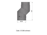 TermaTech Rauchrohr S Bogen Ø150mm (15-206)
