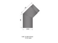 TermaTech Rauchrohrbogen 45°, Ø150mm (15-240)