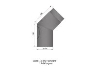 TermaTech Rauchrohrbogen 45°, Ø150mm (15-243)