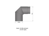TermaTech Rauchrohrbogen Ø150mm 2x45° (15-250)