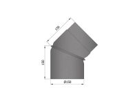 TermaTech Rauchrohrbogen Ø150mm verstellbar 2-teilig (15-266)