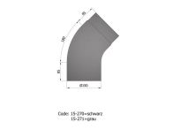 TermaTech Rauchrohrbogen Ø150mm 45° Fullform (15-270)