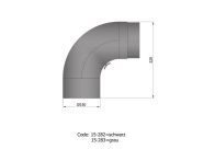 TermaTech Rauchrohrbogen Ø150mm 90° Fullform (15-282)