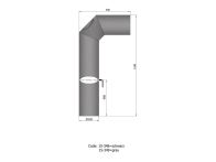 TermaTech Knierohr L=1100mm, Ø150mm 2x45° (15-348)