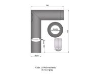 TermaTech Rauchrohrset 3 Ø150mm 90° (15-410)
