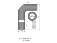TermaTech Rauchrohrset 2 Ø150mm 2x45° (15-420)