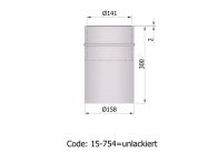 TermaTech Wandfutter, L=300 mm, Ø150mm doppelt (15-754)