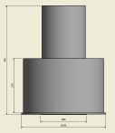 TermaTech Kupplung Ø80mm für 150mm Schornstein (19-188)