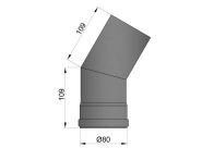 TermaTech Rauchrohrbogen Ø80mm 30° (19-230)