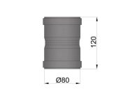 TermaTech Steckverbinder Ø80mm doppel F/F (19-520)