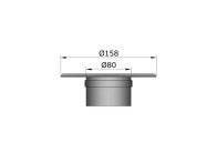 TermaTech Rosette mit Muffe Ø80mm (19-640)