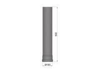 TermaTech Rauchrohr, L=500mm, Ø100mm, schwarz (20-130)