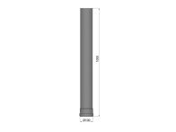 TermaTech Rauchrohr, L=1000mm, Ø100mm, schwarz (20-150)