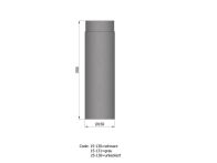 TermaTech Rauchrohr, L=500mm, Ø150mm, unlackiert (25-130)