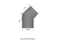 TermaTech Rauchrohrbogen Ø150mm 45° (25-242)