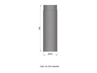 TermaTech Rauchrohr, L=500mm, Ø160mm, unlackiert (26-130)