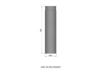 TermaTech Rauchrohr, L=1000mm, Ø160mm, unlackiert (26-150)