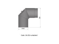 TermaTech Rauchrohrbogen Ø160mm 2x45° (26-252)