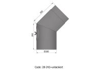 TermaTech Rauchrohrbogen Ø180mm 45° (28-242)