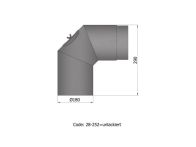TermaTech Rauchrohrbogen Ø180mm 2x45° (28-252)