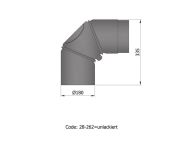 TermaTech Rauchrohrbogen Ø180mm 3-teilig (28-262)
