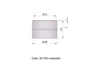 TermaTech Wandfutter, L=115mm, Ø180mm doppelt (28-750)