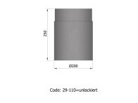 TermaTech Rauchrohr, L=250mm, Ø200mm, unlackiert (29-110)