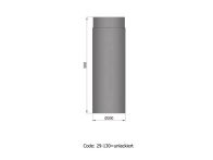 TermaTech Rauchrohr, L=500mm, Ø200mm, unlackiert (29-130)