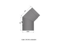 TermaTech Rauchrohrbogen Ø200mm 45° (29-242)