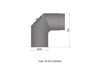 TermaTech Rauchrohrbogen Ø200mm 2x45° (29-252)
