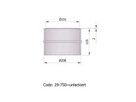 TermaTech Wandfutter, L=115mm, Ø200mm doppelt (29-750)