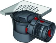 ACO Junior Kellerablauf Junior Typ 5 DN 100 mit Design Rost Quadrato