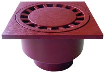 ACO Haus- und Hofablauf Terracotta 200 x 200 mm