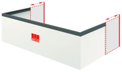 ACO Aufstockelemente-Set höhenverstellbar 30 mm - 300 mm für Lichtschacht Tiefe 400 mm (BxHxT): 125x34x40 cm