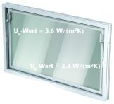 ACO Nebenraumfenster mit Kippbeschlag - Isoglas 900x600 mm