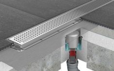 ACO ShowerDrain E+ Duschrinne mit Brandschutz ohne Wandaufkantung - H: 58 - 97 mm