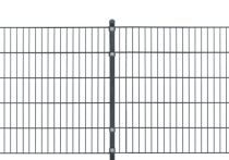DZT Doppelstabmattenzaun-Komplett-Set PICO anthrazitgrau (RAL7016) - Elemente 2,0 m breit