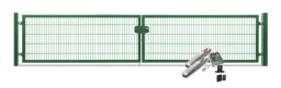 DZT VARIO Trend 2-flügeliges Tor mit E-Antrieb - 4990 x 800 mm grün