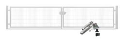 DZT VARIO Trend 2-flügeliges Tor mit E-Antrieb - 4990 x 800 mm feuerverzinkt