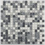 Bärwolf Mosaik 1,5 x 1,5 cm Orvieto Black/Grey/White Marble - AM-0004
