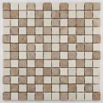 Bärwolf Mosaik 2,3 x 2,3 cm Orvieto Creme/Rosso Marble - AM-0010
