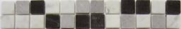 Bärwolf Bordüre 4,8 x 29,8 cm Square Black Grey White - AM-50011