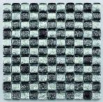 Bärwolf Mosaik 2,5 x 2,5 cm Ice Cube Silver Black mix, Bubble - GL-11003